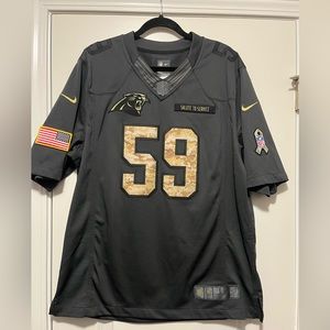 Carolina Panthers Salute to Service Nike Football Jersey - 59 Keuchly - Size L